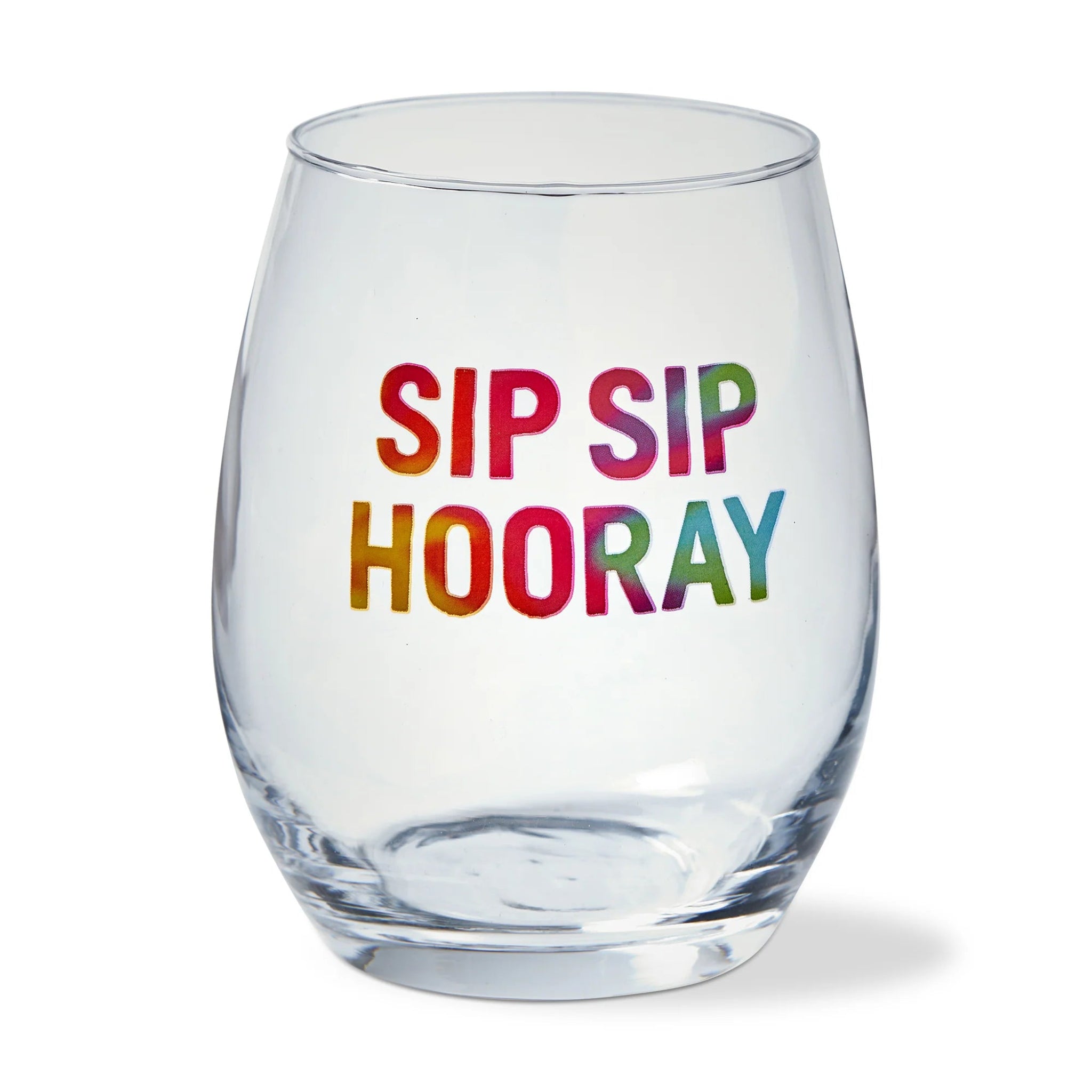 Stemless Glass - Sip Sip Hooray