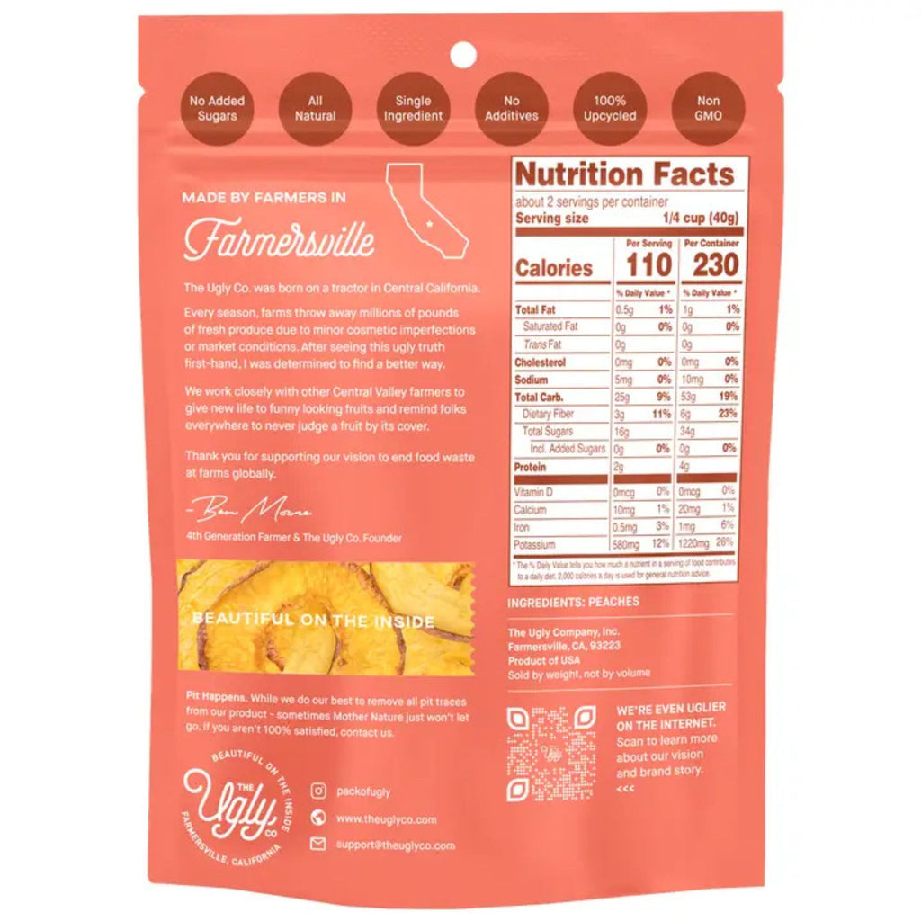 Dried & Sliced Peaches nutrition info