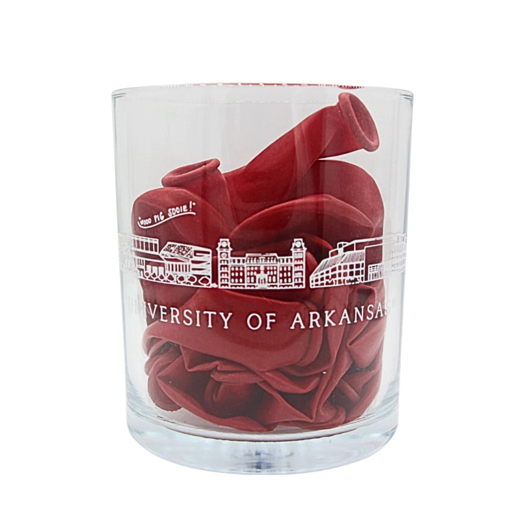 Dbl Old Fashioned Glass- U of A Skyline