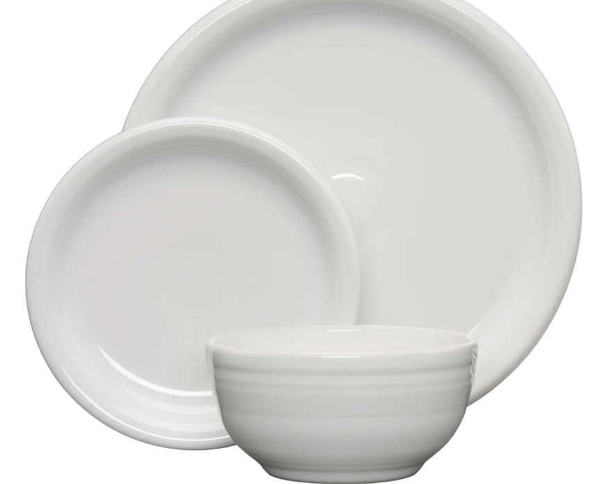Bistro Coupe 3 Pc. Place Setting - White