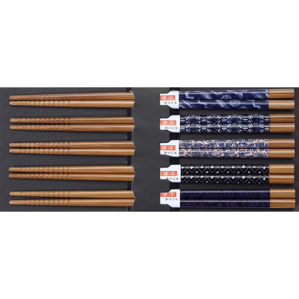 Chopsticks Set - Indigo Patterns
