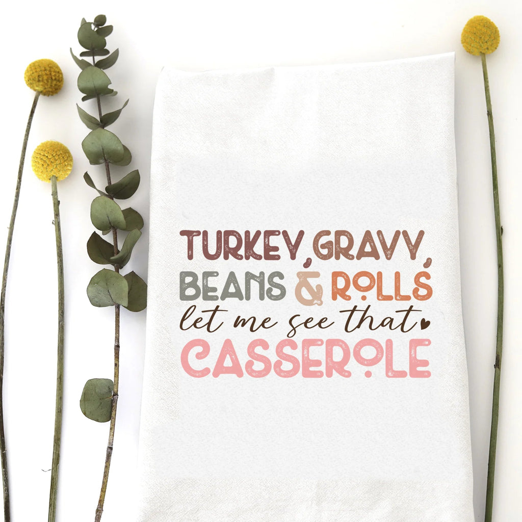 Dishtowel - Turkey/Gravy/Beans/Rolls