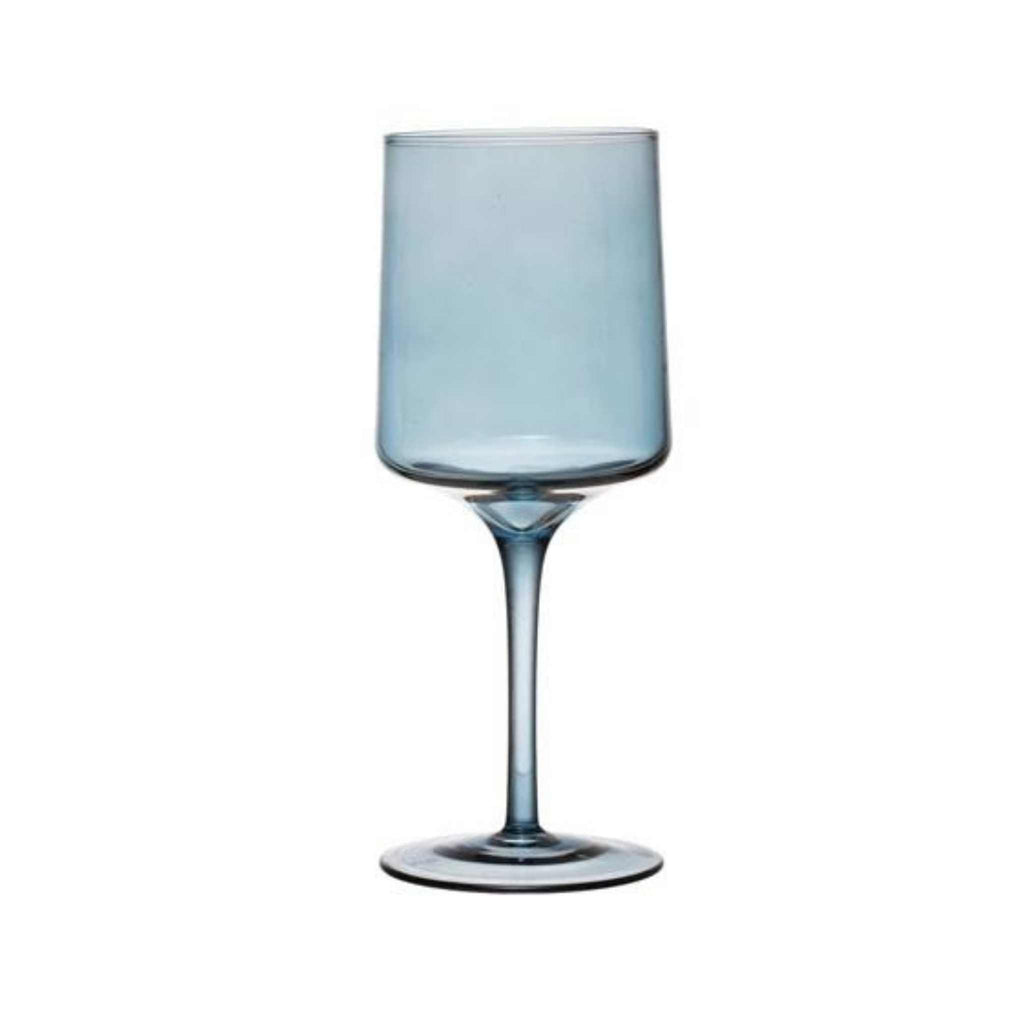 Wine glass blue