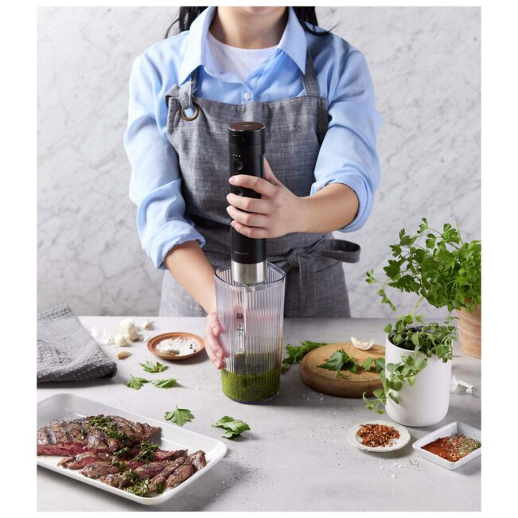 Cordless Hand Blender in use