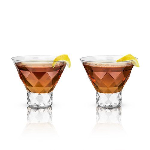 Gem Martini Glasses - 2 Pc Set