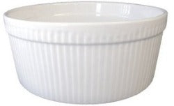 White Souffle Dish - Medium