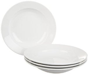White Bistro Rim Soup Plate