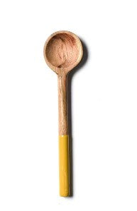 Brass Wood Slim Appetizer Spoon