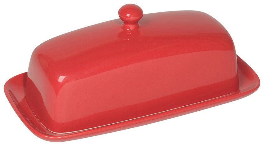 Rectangular Butter Dish - Red