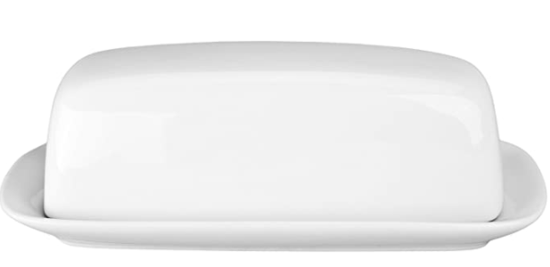 White Covered Butter Dish