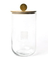 Big Wooden Lid Glass Jar