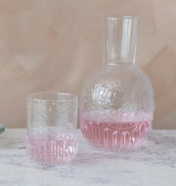 Glass Carafe w/Drinking Glass
