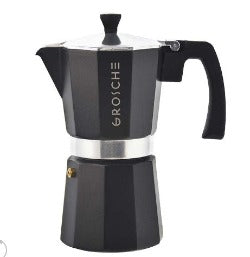 Stovetop Espresso Maker, Charcoal- 9 Cup