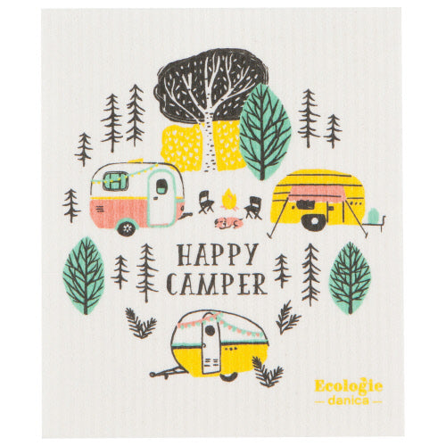 Swedish Dish Cloth - Happy Camper