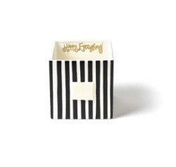 Black Stripe Mini Nesting Cube - Medium