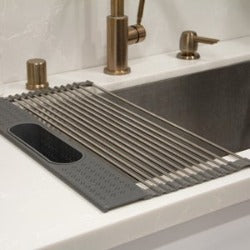 Over The Sink Dish Drying Rack w/Utensil Holder