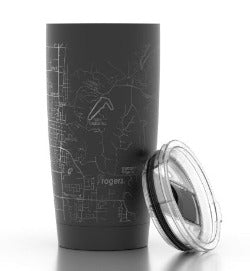 Rogers Maps Insulated Tumbler Black - 20oz
