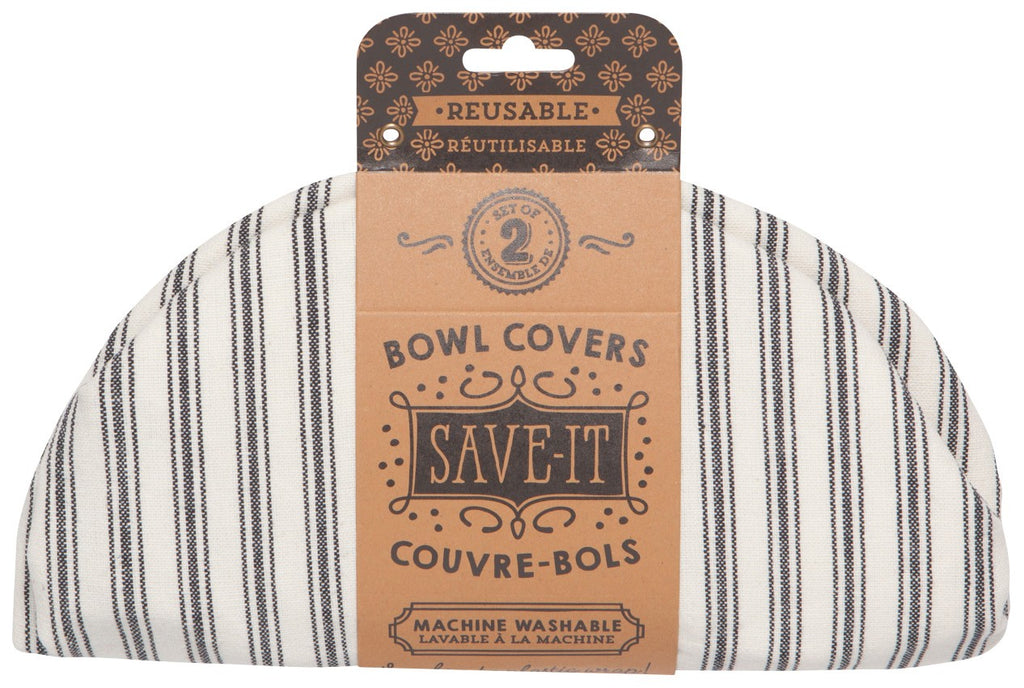 Bowl Cover Set - Ticking Stripe